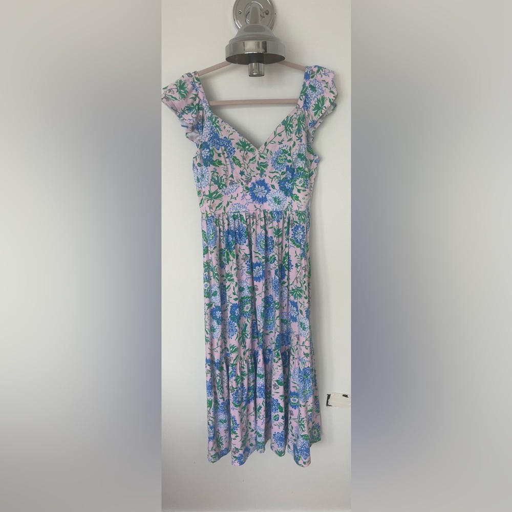 Lilly Pulitzer Blue and Green Sleeveless Sundress